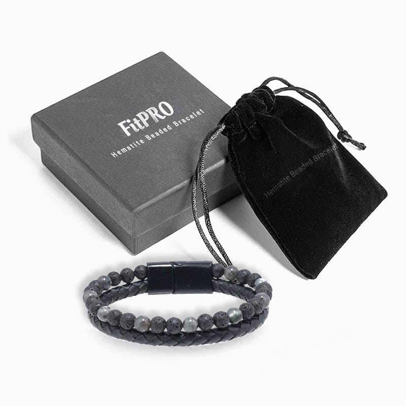 FitPRO Hematite Beaded Bracelet